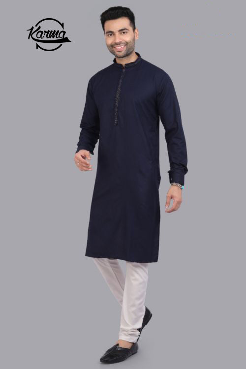 Classic Plain Kurta & Pajama - KarmaOnline