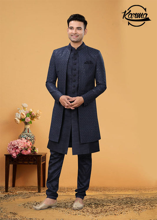 Ethnic Look Men's Sherwani Set - KarmaOnline