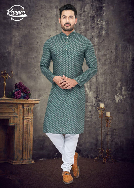 Festive Men's Kurta Pajama Set - KarmaOnline