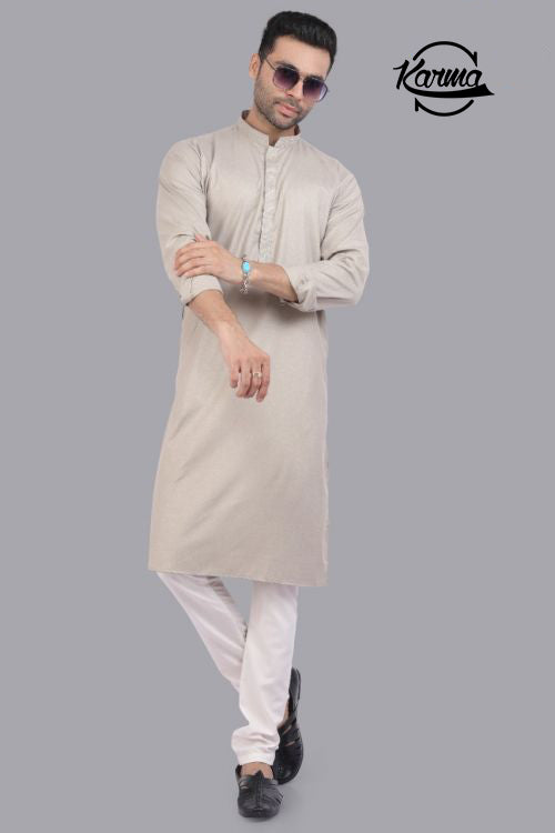 Classic Plain Kurta & Pajama - KarmaOnline