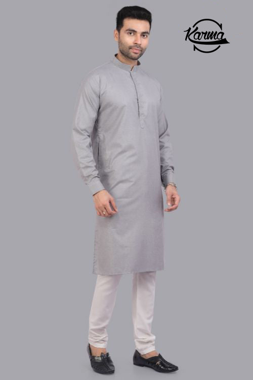 Classic Plain Kurta & Pajama - KarmaOnline