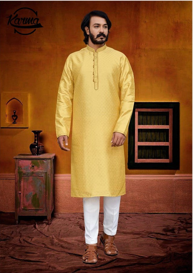 Royal Silk Embroidered Kurta Set - KarmaOnline