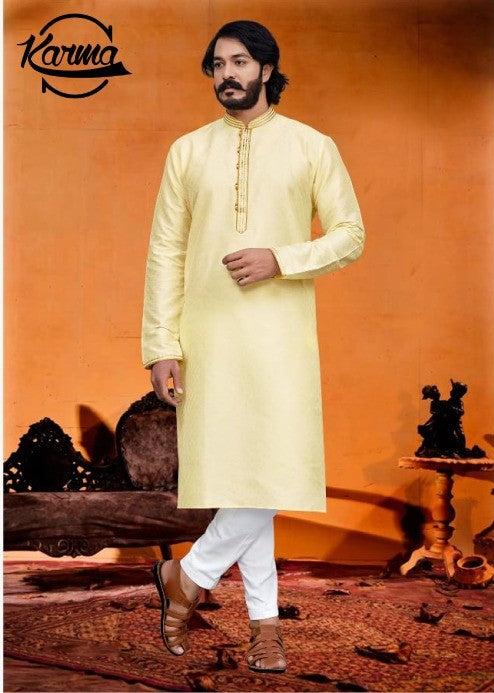 Royal Silk Embroidered Kurta Set - KarmaOnline