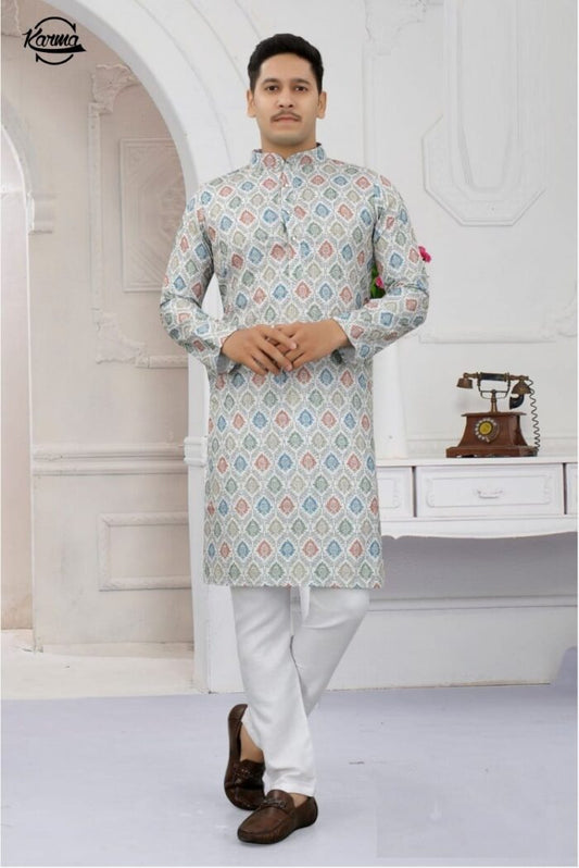 Men's Digital Pattern kurta Pajama Set - KarmaOnline