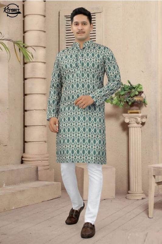 Men's Digital Pattern Kurta Pajama Set - KarmaOnline