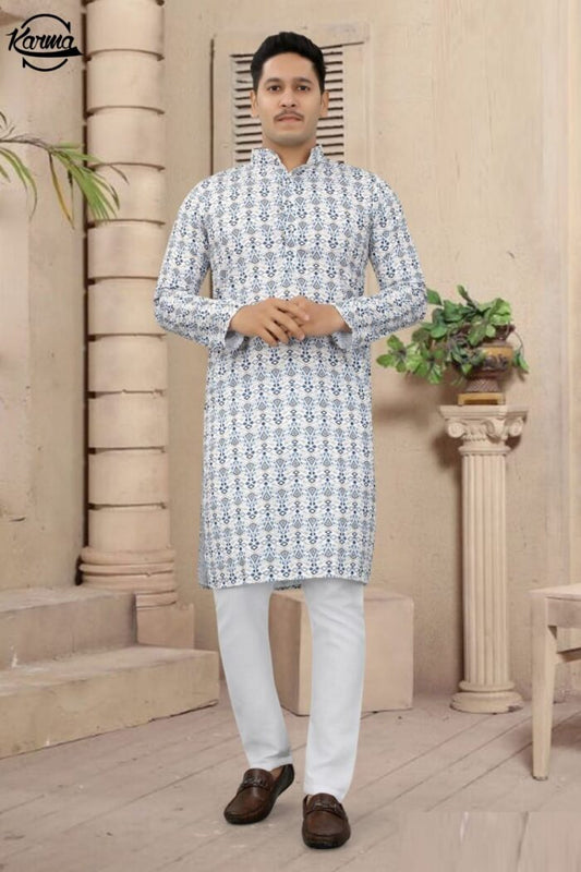 Men's Digital Pattern Kurta Pajama Set - KarmaOnline