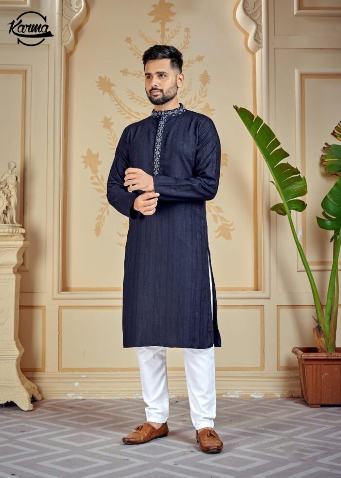 Men's Jamni Blended Special Kurta & Pajama - KarmaOnline