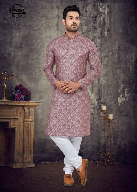 Men's Printed Kurta & Pajama - KarmaOnline