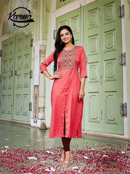 Elegant Embroided Kurti - KarmaOnline