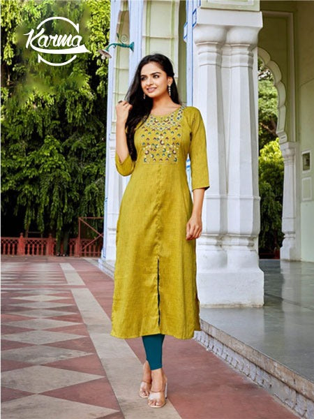 Elegant Embroided Kurti - KarmaOnline