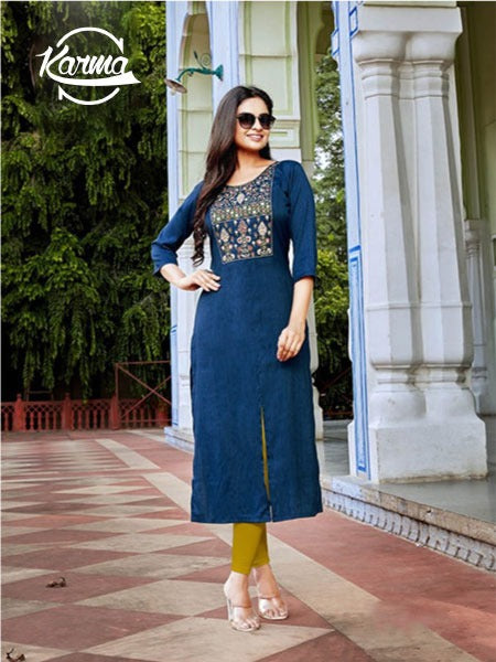 Elegant Embroided Kurti - KarmaOnline