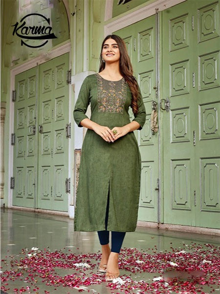 Elegant Embroided Kurti - KarmaOnline