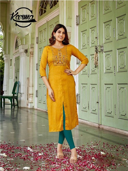 Elegant Embroided kurti - KarmaOnline