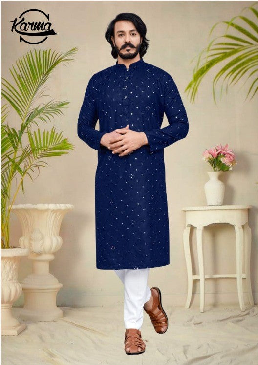 Lucknowi Mirror Kurta with Churidar - KarmaOnline