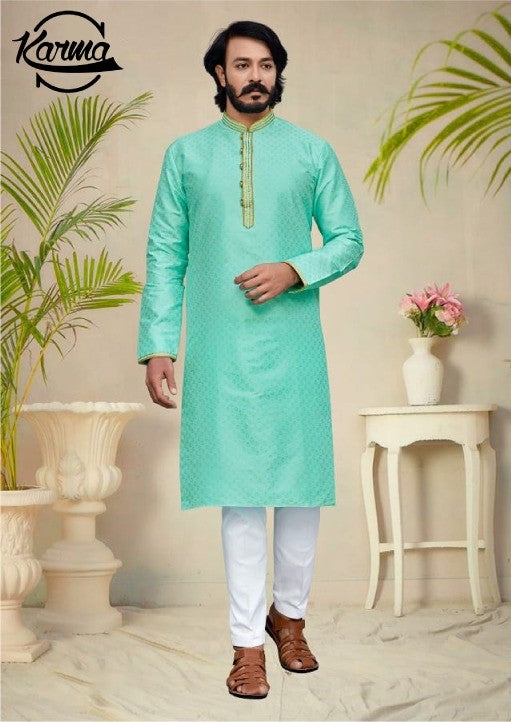 Royal Silk Embroidered Kurta Set - KarmaOnline